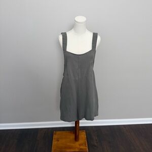 Ces Femme Romper Gauze Pockets Relaxed Lightweight Cotton Lounge Travel Grey